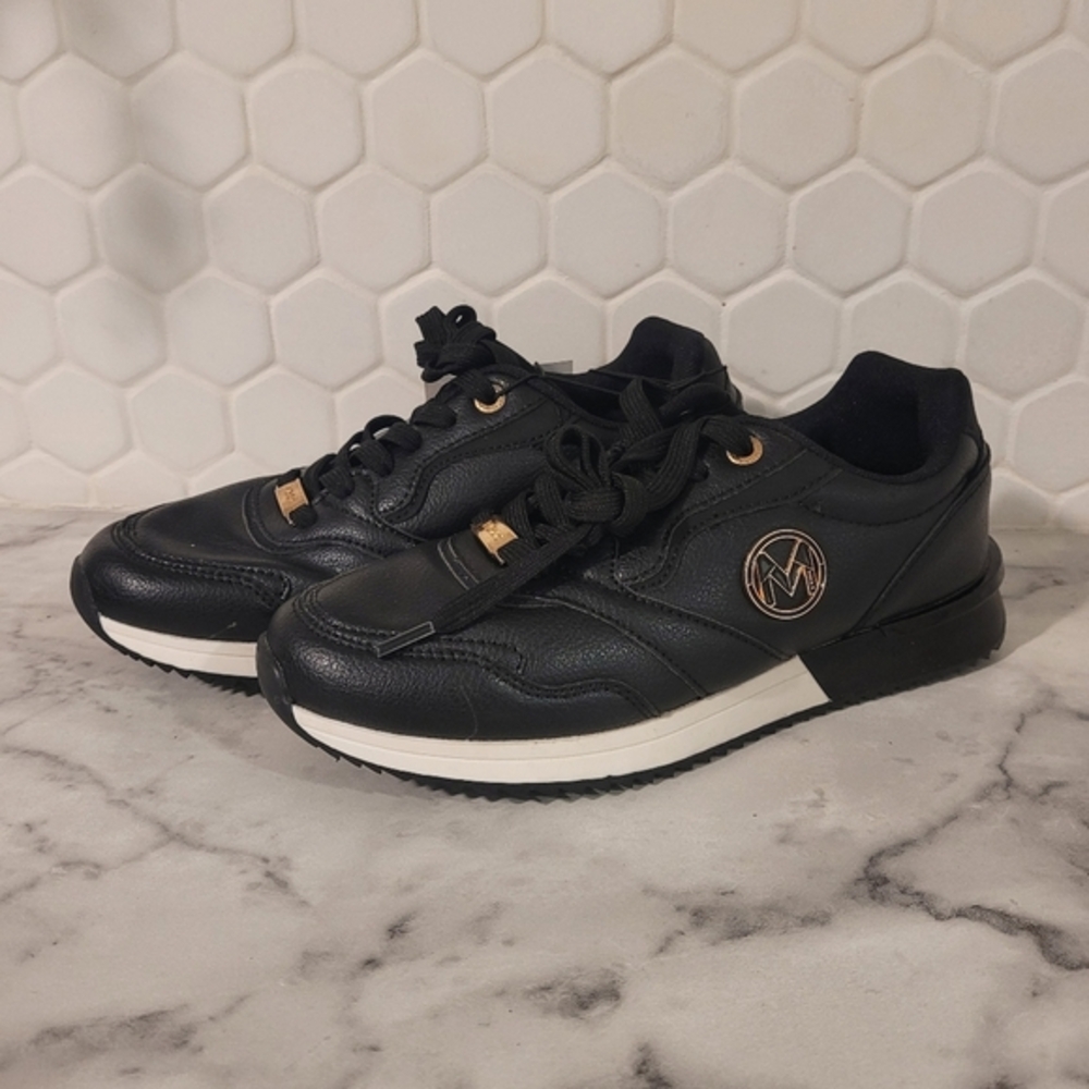 Mexx Black Sneakers with Gold Accents - Picture 2 of 6